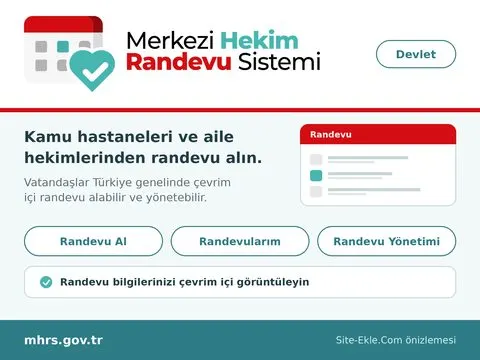 Mhrs Hastane Randevu ekran görüntüsü