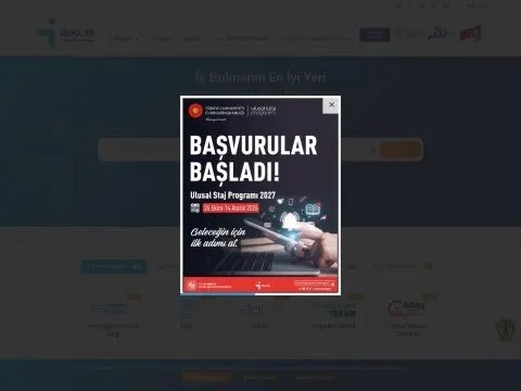İşkur - Türkiye İş Kurumu ekran görüntüsü